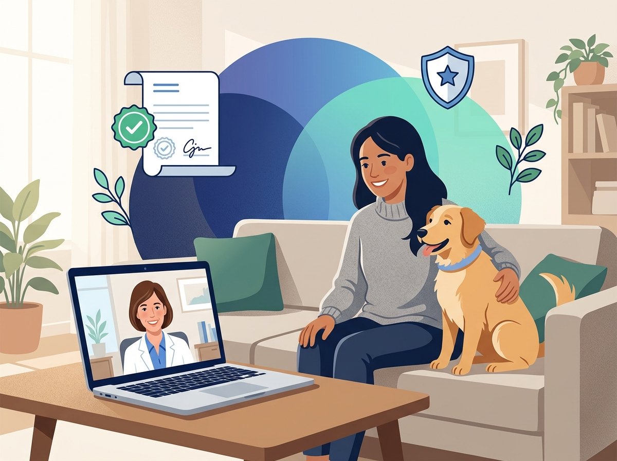 ESASupport.us Telehealth Clinical Evaluation with Licensed Therapist at Home